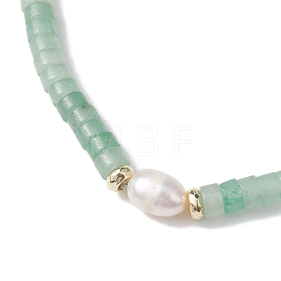 Natural Green Aventurine and Pearl Beads Btacelets BJEW-JB10681-05-1