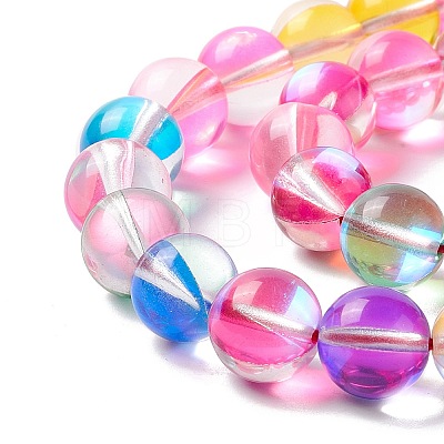 Synthetic Moonstone Beads Strands G-E573-02C-33-1