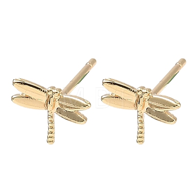Brass Stud Earrings for Women EJEW-F403-06G-1