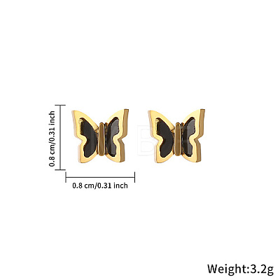 3 Pairs 3 Style 304 Stainless Steel Ear Studs QZ7453-3-1