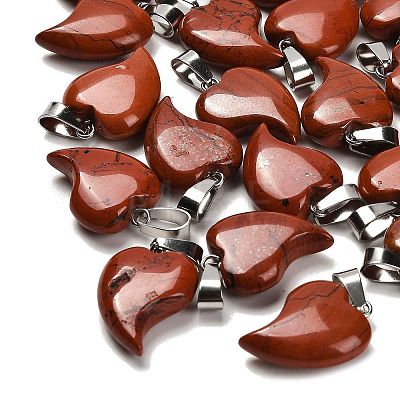 Natural Red Jasper Pendants G-B127-11P-07-1