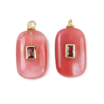 Cherry Quartz Glass Pendants LS-KK-B157-43G-03-1