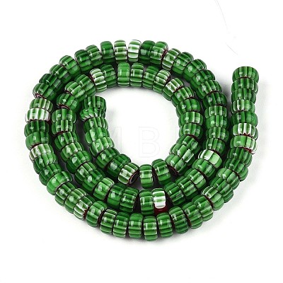 Handmade Millefiori Glass Beads Strands LAMP-T021-27B-06-1
