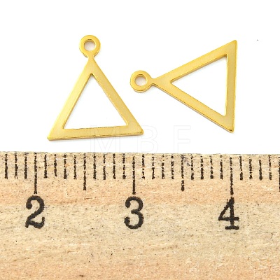 925 Sterling Silver Hollow Triangle Charms STER-B005-37G-1