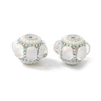 Sparkling Acrylic Rhinestone Beads CLAY-NH0003-01S-04-1