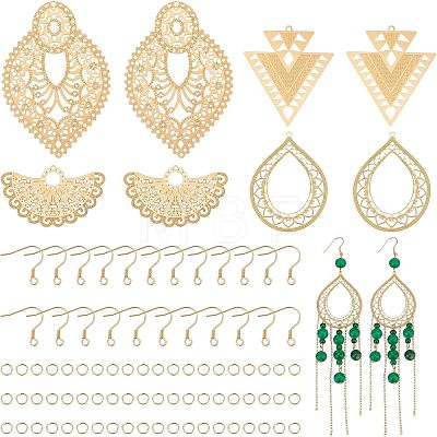 Unicraftale DIY Filigree Dangle Earring Making Kit DIY-UN0003-34-1