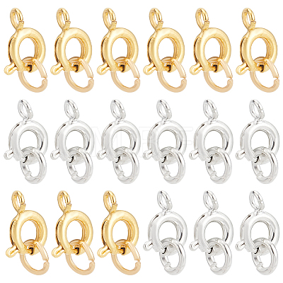 40Pcs 2 Colors Brass Spring Ring Clasps FIND-AB00027-1
