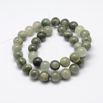 Natural Green Rutilated Quartz Beads Strands G-P325-03-8mm-1