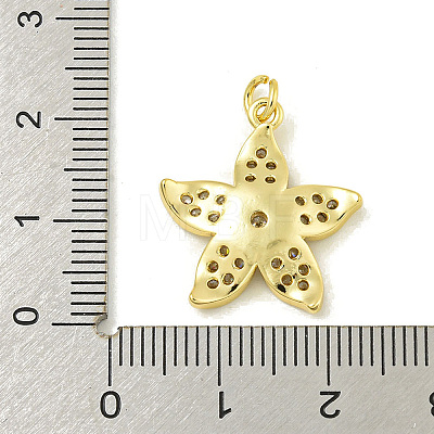 Rack Plating Brass Pave Cubic Zirconia Pendants KK-U029-25G-1