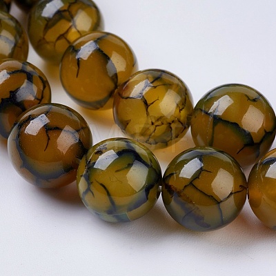 Natural Dragon Veins Agate Beads Strands X-G-G515-10mm-02A-1
