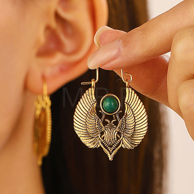 Moth Alloy Hoop Earrings WH-WGD1211-01-1