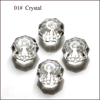 Imitation Austrian Crystal Beads SWAR-F083-4x6mm-01-1