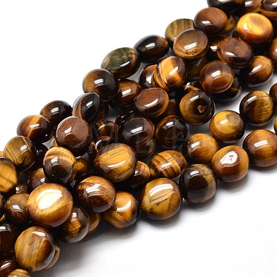 Natural Tiger Eye Nuggets Beads Strands G-J336-03-1