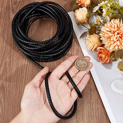 5M Braided Leather Cord with Core WL-BBC0001-01C-02-1