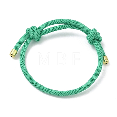 Adjustable Nylon Round Milan Cord Slider Bracelet Making FB-H001-01G-11-1