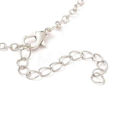 Rack Plating Alloy Heart Pendant Necklaces Sets NJEW-B081-08C-1