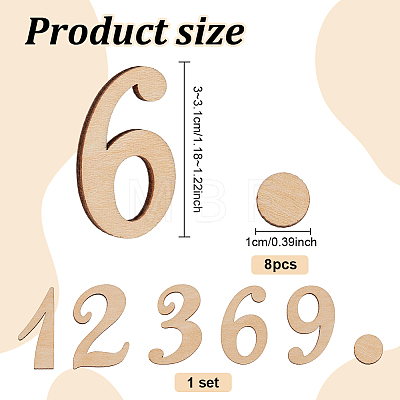 1 Set Basswood MDF Cabochons WOOD-BC0001-54-1