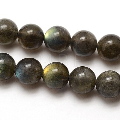 Grade AA Natural Gemstone Labradorite Round Beads Strands G-E251-33-6mm-1