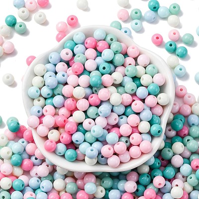 Opaque Acrylic Beads SACR-Q004-01E-1