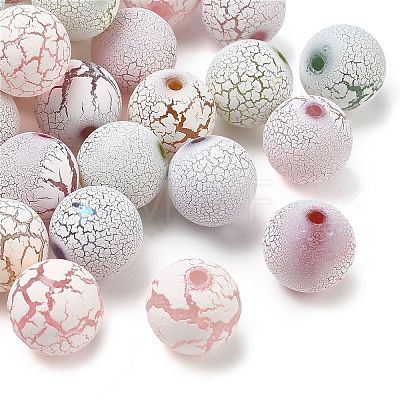Spray Painted Acrylic Beads AC-CBA4D01-02-1