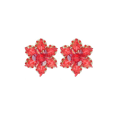 Alloy Rhinestone Stud Earrings for Women WGAC7EE-02-1