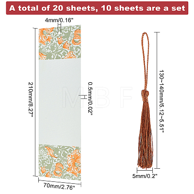 DIY Rectangle Paper Bookmark Making Kits DIY-WH0304-309A-1