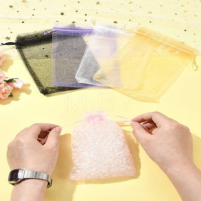 Organza Bags Jewellery Storage Pouches Wedding Favour Party Mesh Drawstring Gift OP-FS0001-04B-1