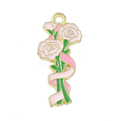 Alloy Enamel Pendants ENAM-P258-04C-G-1