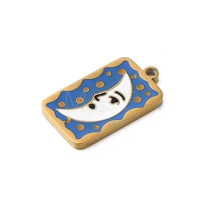 304 Stainless Steel Enamel Pendants STAS-F335-01A-1