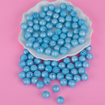 Round Silicone Focal Beads SI-JX0046A-54-1