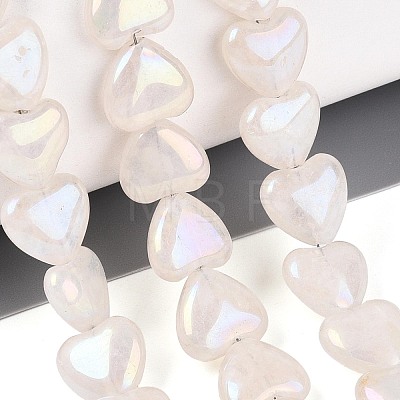 Electroplate Natural Quartz Crystal Beads Strands G-T144-40-1