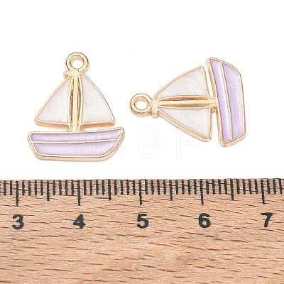 Alloy Enamel Pendants AL-CBAE435-15G-02-1