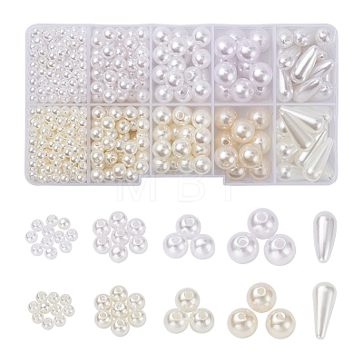 10 Style ABS Plastic & Acrylic Imitation Pearl Beads KY-YW0001-16-1