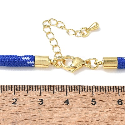 Ployester Core-Wrapped Round Cord Necklace Making KK-CBACFA2-03G-21-1