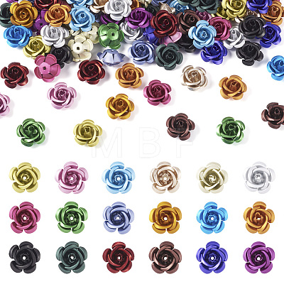 108Pcs 18 Colors Aluminum Beads FALUM-TA0001-01-1