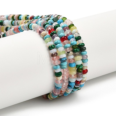 Natural & Synthetic Mixed Gemstone Beads Strands G-K343-C42-01-1