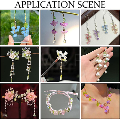 DIY Leaf Flower Findings Kits DIY-PA0001-64B-1