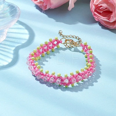 Glass Seed Beads Bracelets for Women BJEW-MZ00139-01-1