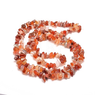 Natural South Red Agate Chips Bead Strands X-G-M205-40-1
