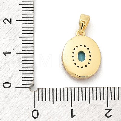 Brass Micro Pave Cubic Zirconia Pendents KK-M303-02G-06-1