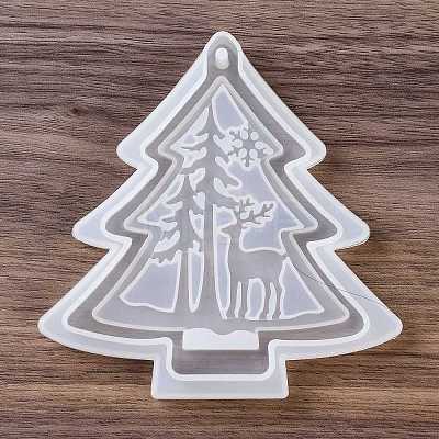 Christmas Theme DIY Pendants Decoration Silicone Mold DIY-F151-01E-1