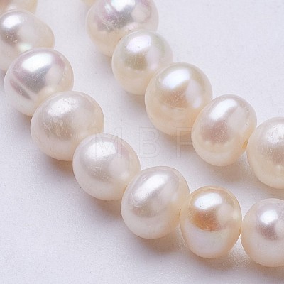 Natural Cultured Freshwater Pearl Beads Strands PEAR-F004-08-01-1