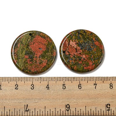 Natural Unakite Pendants G-B071-01F-1