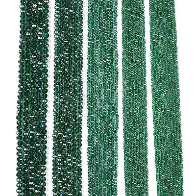 Electroplate Glass Beads Strands EGLA-A044-T4mm-B18-1