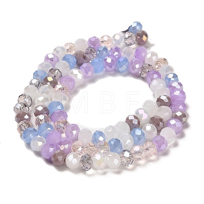 Electroplate Glass Beads Strands EGLA-D030-12-1
