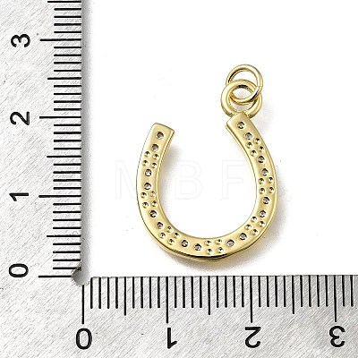 Brass Micro Pave Cubic Zirconia Pendants KK-C090-08B-G-1