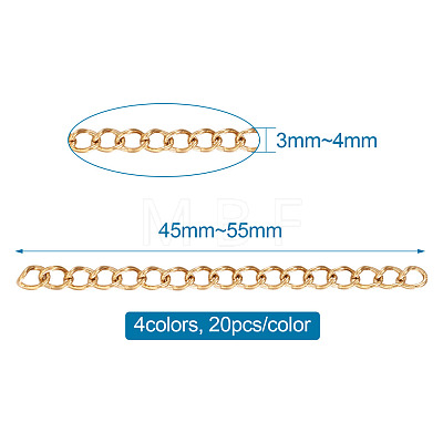 Craftdady 304 Stainless Steel Chain Extenders STAS-CD0001-04-1