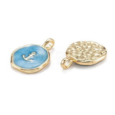 Brass Enamel Pendants KK-A155-10G-1