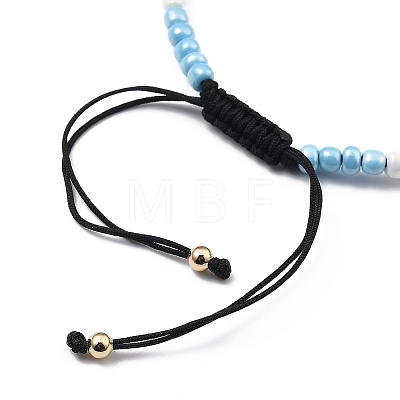 Adjustable Nylon Cord Braided Bead Bracelets BJEW-JB05480-02-1