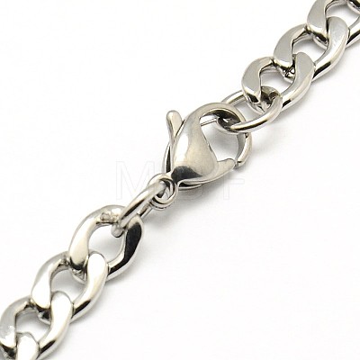 304 Stainless Steel Curb Chain/Twisted Chain Bracelet Making STAS-A028-B122P-1